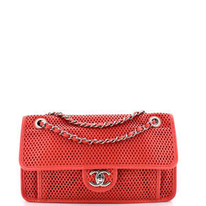Chanel Medium Up In The Air Flap Bag Perforated Leather